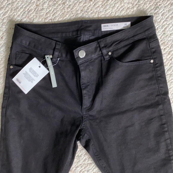 ASOS DENIM Black Skinny High Rise Waisted Jeans NWT - Picture 2 of 8